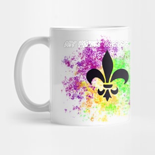 Abstract Mardi Gras Fleur de Lis Mug